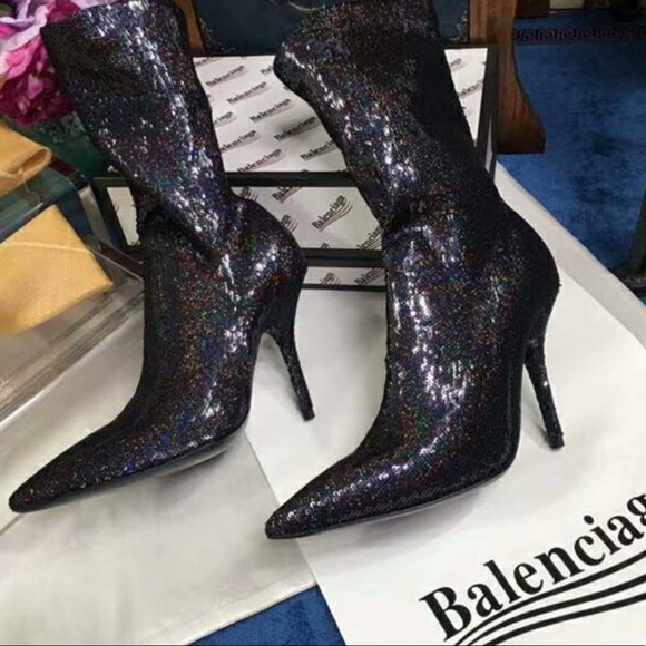 balenciaga sparkle boots